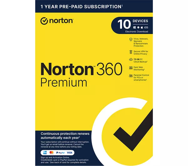 Norton 360 Premium – 1 Device, 1 Year